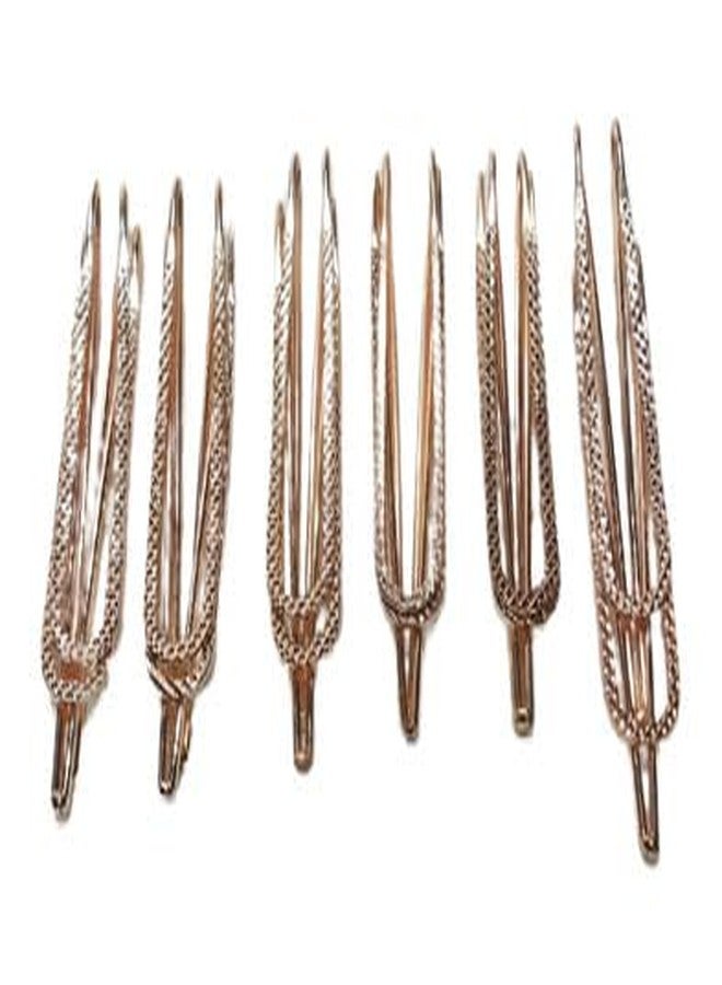 Salvus APP SOLUTIONS Golden Stone-Studded Saree Safety Pins - Elegant & Secure Draping Solution for Women (2-Pcs, 1.5x2.5 Inch) - Image 1