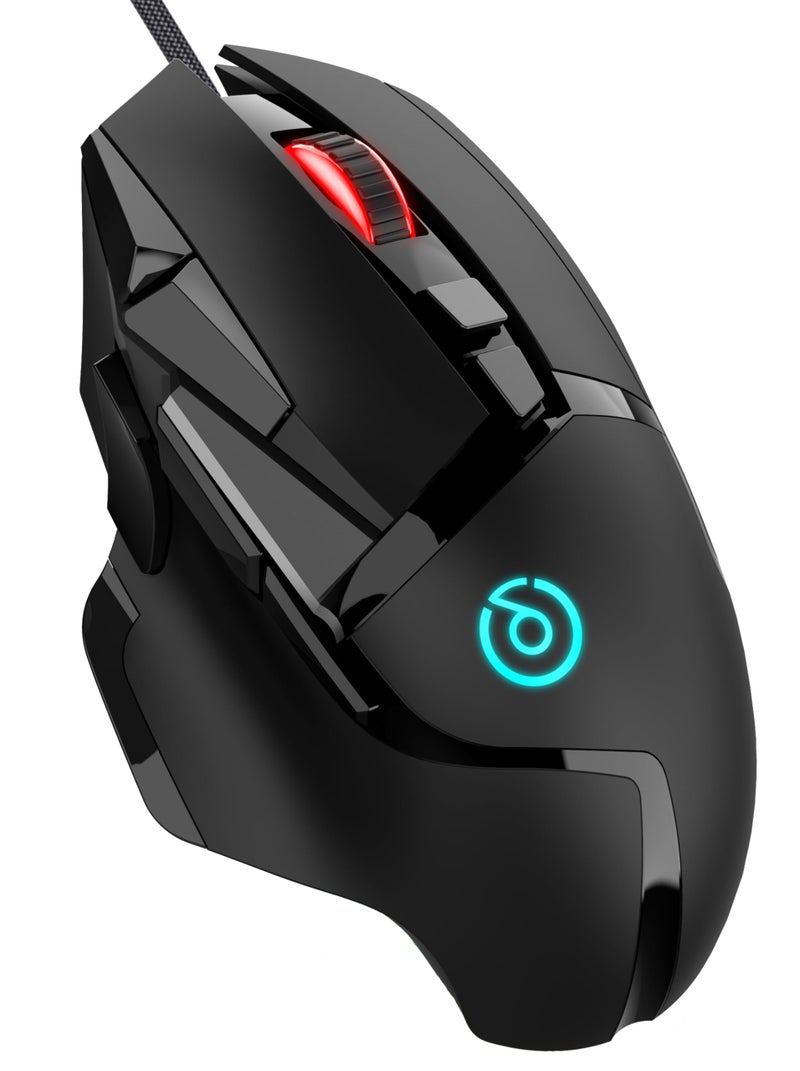 Offbeat – CYRAX Wired Gaming 10D Macro Buttons Mouse | RGB Carpet Light 20K DPI | 1000Hz Polling Rate - Image 1