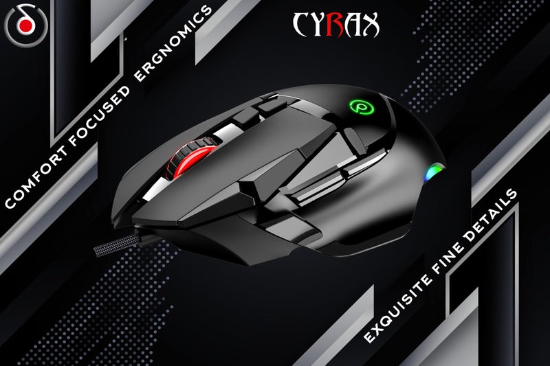 Offbeat – CYRAX Wired Gaming 10D Macro Buttons Mouse | RGB Carpet Light 20K DPI | 1000Hz Polling Rate - Image 4