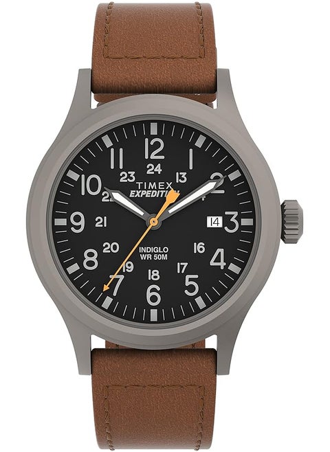 Men's Twc008300 Expedition Scout Leather Slip Thru Strap Watch