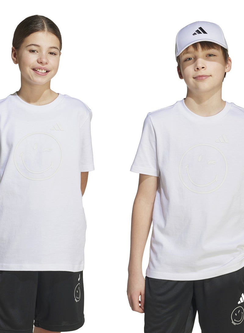 اديداس تيشيرت جرافيك سمايلي وورلد للشباب - Image 1