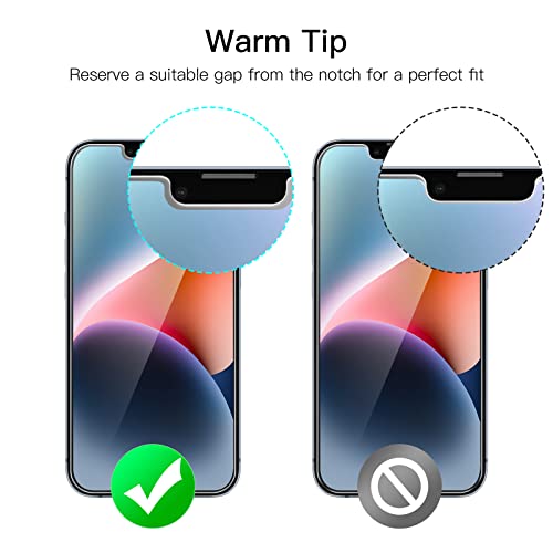 Jetech حماية شاشة JETech لجهاز iPhone 16e 2025، iPhone 14 بحجم 6.1 بوصة، فيلم زجاج مقسى، عبوة 3 قطع - Image 3