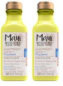 MAUI MOISTURE Maui Moisture Lightweight Curls  Flaxseed Conditioner Conditioning Paraben Free Silicone Free 13 Fl Oz Pack of 2 