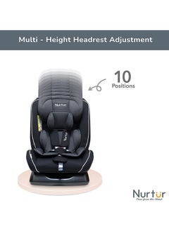 Nurtur Otto Baby/Kids 4-In-1 Car Seat - 4 Position Recline 5-Point Safety Harness – 10 Level Adjustable Headrest, 0 Months To 12 Years  - Image 4