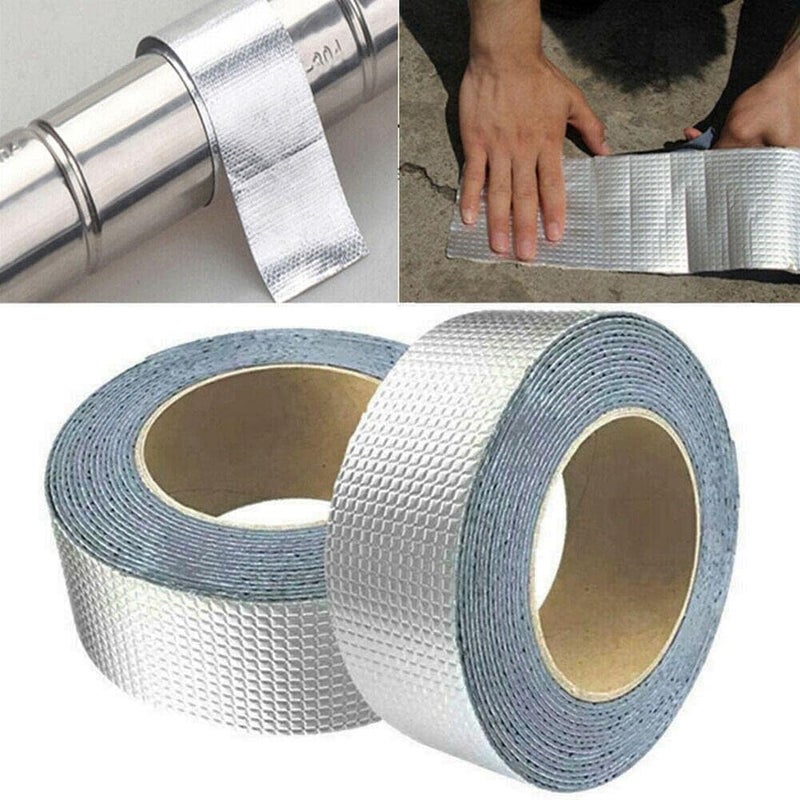 REDUCK Leakage Repair Waterproof Tape for Pipe Leakage Roof Water Leakage Solution Aluminium Foil Tape Waterproof Adhesive Tape Sealing Butyl Rubber Tape for Leakage (5CM*5M (Pack Of 1)) - Image 3