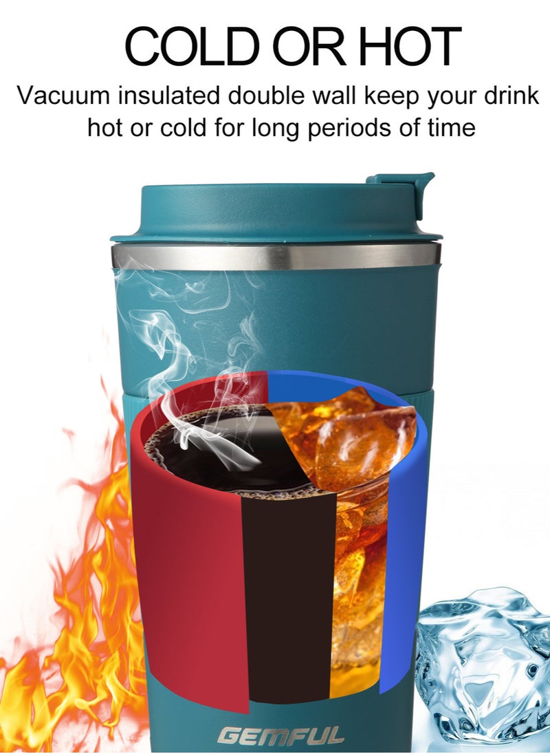 GEMFUL - Travel Coffee Mug Stainless Steel Vacuum Ice and Hot Drinks Insulated Tumbler for Home Office Outdoor Works - Image 1