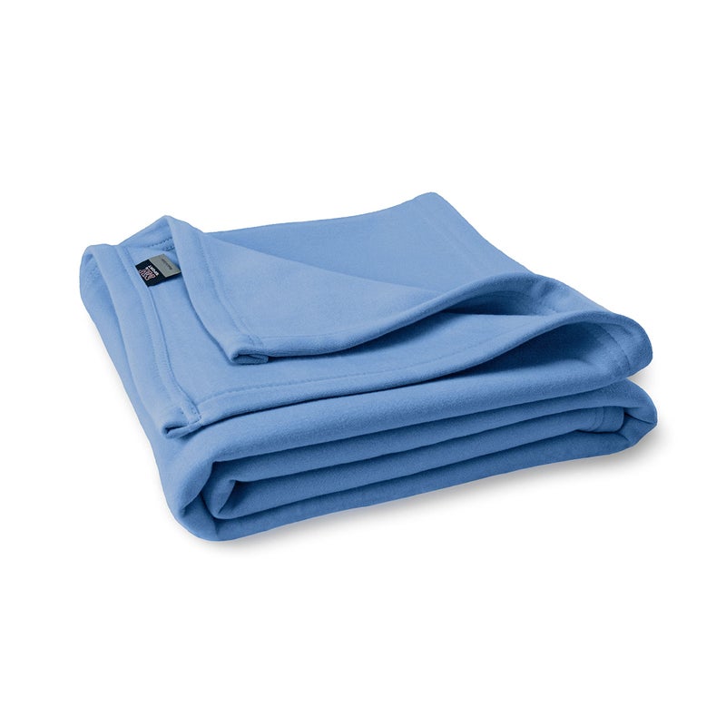 MV Sport MV Sport Lightweight Sweatshirt Blanket Throw  Warm  Cozy Breathable Oversized Fleece Knit Couch Bed Travel Cold Nights and Outdoors  Soft Light Weight Blanket 54 x 84 Baby Blue 