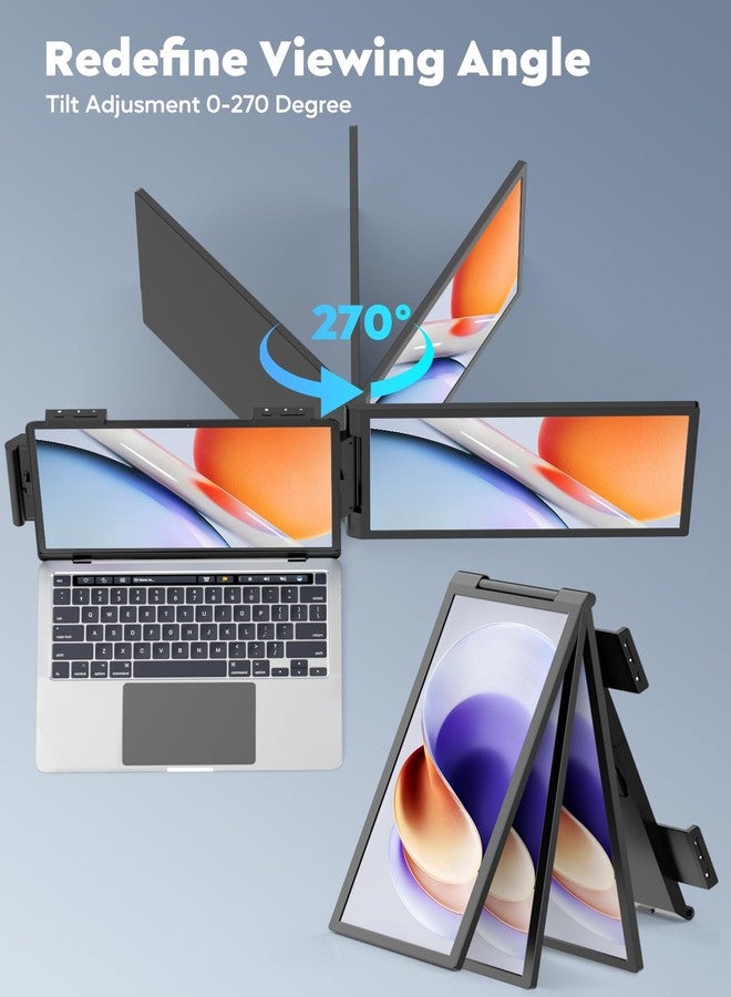 Hongo Laptop Screen Extender,14" FHD 1080P IPS Dual Screen,Attachment Screen Extended Extra Screen, Portable Monitor for Laptops 14-16" with USB-C/HDMI Port, Plug n Play for Windows/Mac/Android/Switch/PS5 - Image 5