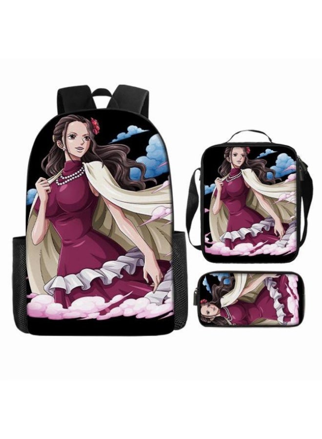 general The latest universal cartoon printed three piece practical bag combination (suitable for students, children, friends, outings, mountain climbing, etc.) - Image 4