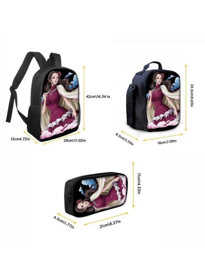 general The latest universal cartoon printed three piece practical bag combination (suitable for students, children, friends, outings, mountain climbing, etc.) - Image 5