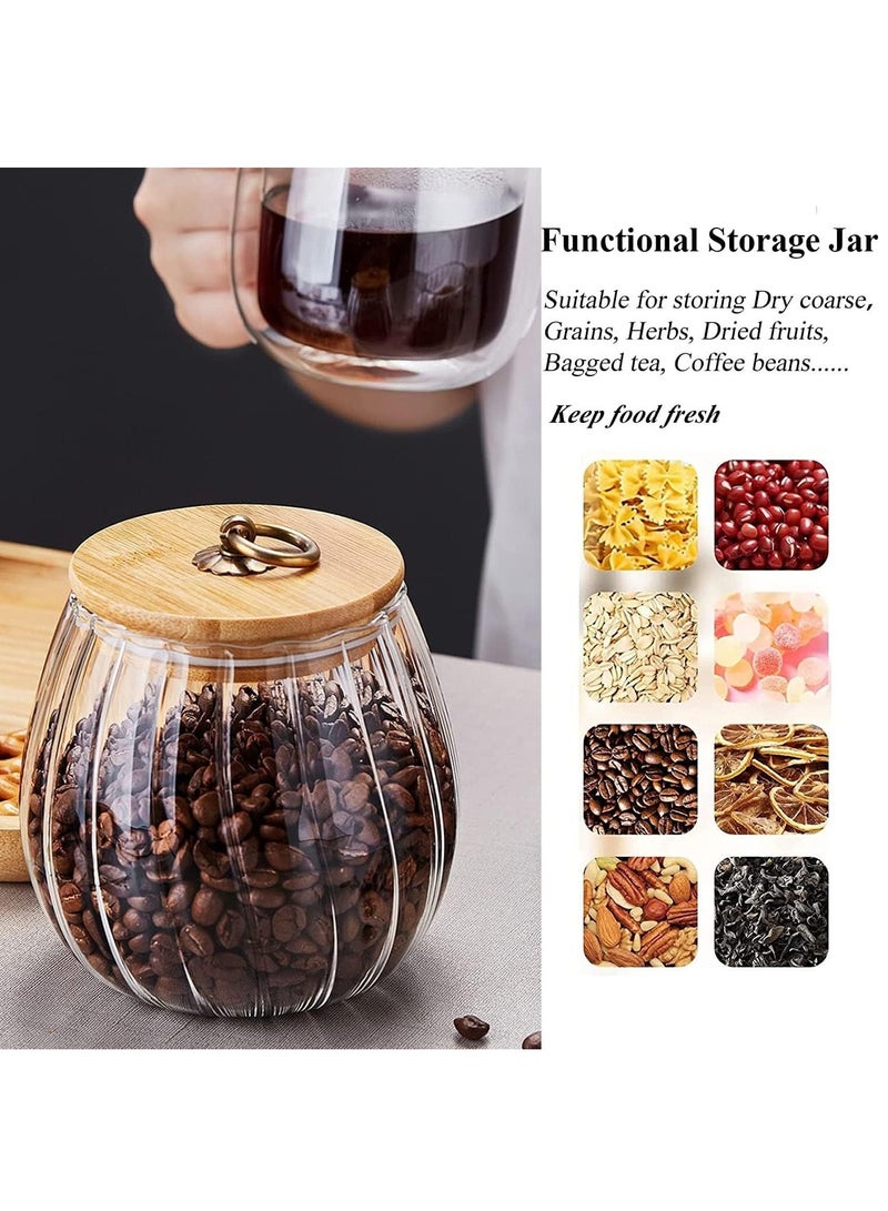 Glass Storage Jars with Airtight Lids Metal Ring Jar Set Suitable for Home Kitchen Storage of Candy Cookies Nuts Oatmeal (Oval 3 Pieces)  - Image 3