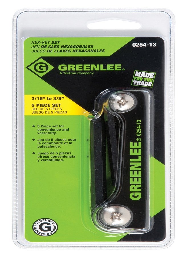 جرينلي مجموعة مفاتيح سداسية قابلة للطي Greenlee 0254-13، 5 قطع - Image 2