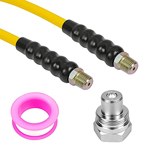 AMZCNC 10' 10000psi High Pressure Hydraulic Hose CH-604 Coupler 3/8" Thread Hydraulic Hose Assembly,1/4" ID x 10 ft - Image 2