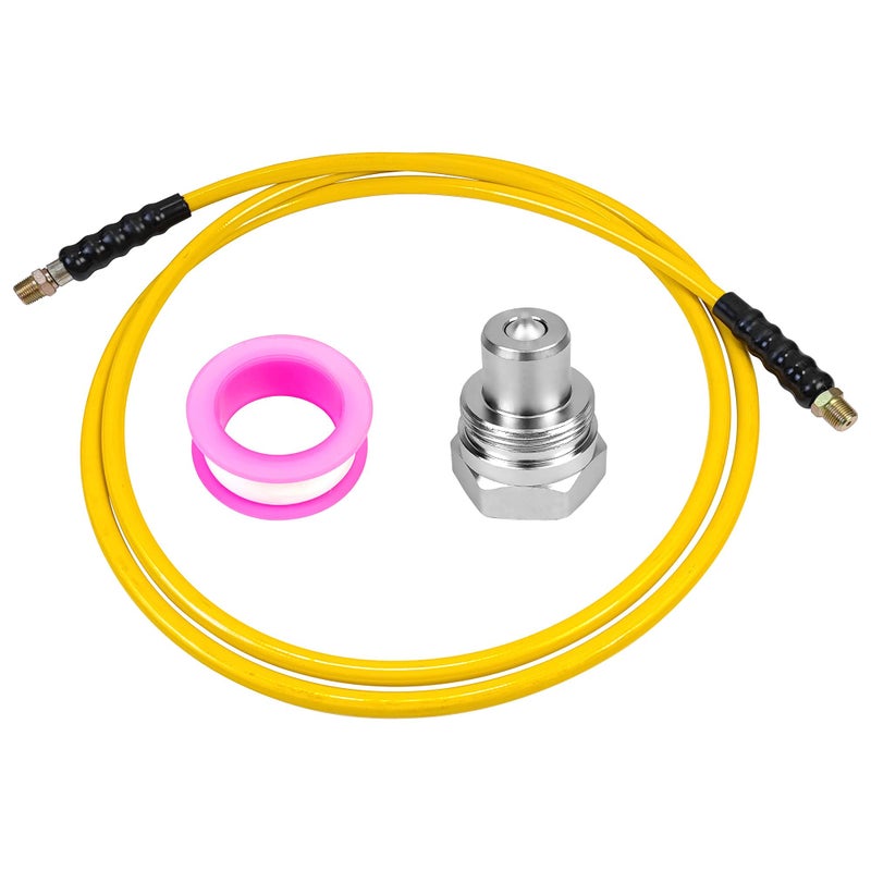 AMZCNC 10' 10000psi High Pressure Hydraulic Hose CH-604 Coupler 3/8" Thread Hydraulic Hose Assembly,1/4" ID x 10 ft - Image 5