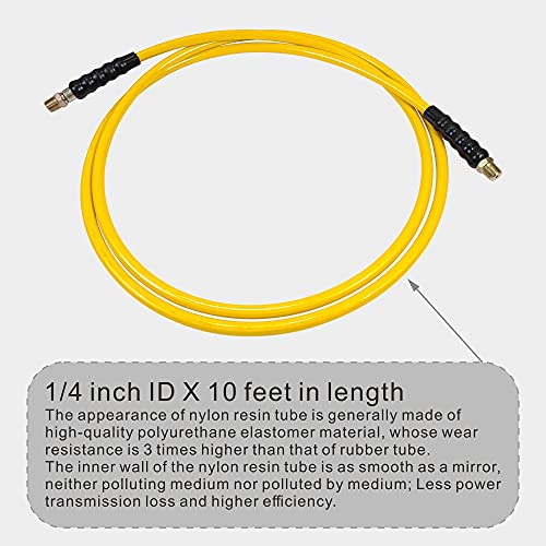 AMZCNC 10' 10000psi High Pressure Hydraulic Hose CH-604 Coupler 3/8" Thread Hydraulic Hose Assembly,1/4" ID x 10 ft - Image 4