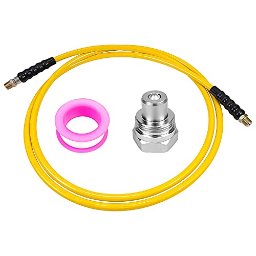 AMZCNC 10' 10000psi High Pressure Hydraulic Hose CH-604 Coupler 3/8" Thread Hydraulic Hose Assembly,1/4" ID x 10 ft - Image 1