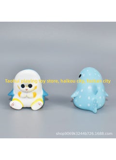 Generic Japanese Shark Cat Twisted Egg Doll Wearing Shark Coat Fried Shrimp Cat Hand-made Car Decoration Gift-Color:5 5 Generation Fried Shrimp Cat  - Image 4