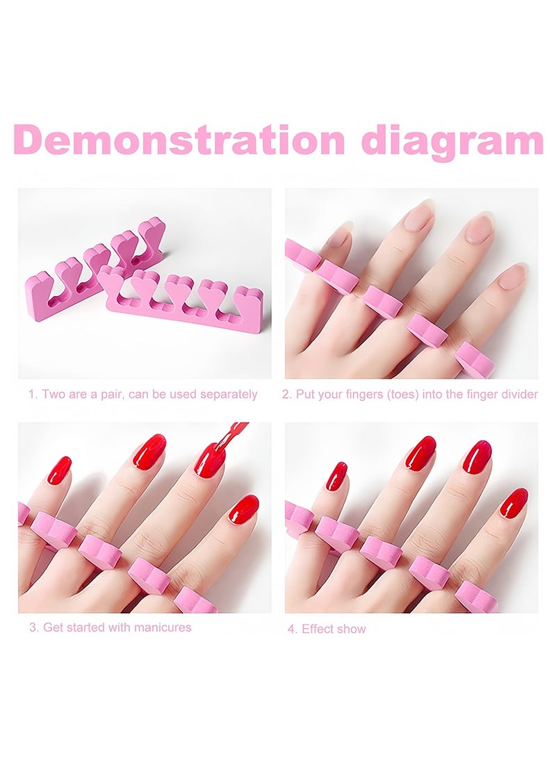 غنافوتو 20 قطعة من فواصل أصابع القدم الإسفنجية، فواصل أصابع القدم الإسفنجية، فواصل أصابع القدم الإسفنجية، فواصل أصابع القدم الإسفنجية، أدوات إكسسوارات فن الأظافر - Image 5