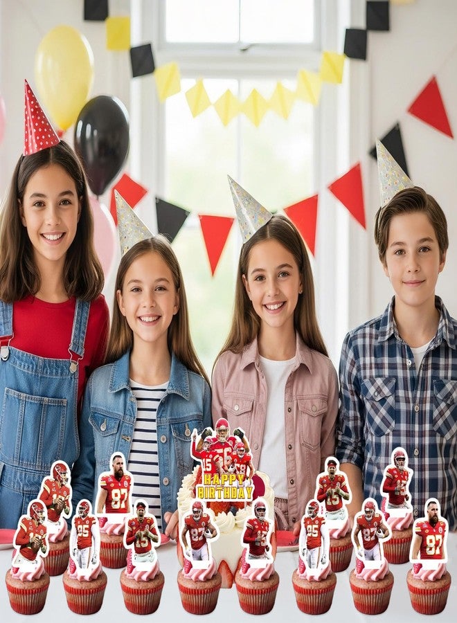 Bahteliv ٢٥ قطعة من زينة كعكة كانساس مع ٢٤ قطعة من زينة الكب كيك، وقطعة واحدة من زينة الكيك، لوازم حفلات أعياد الميلاد في كانساس - Image 5