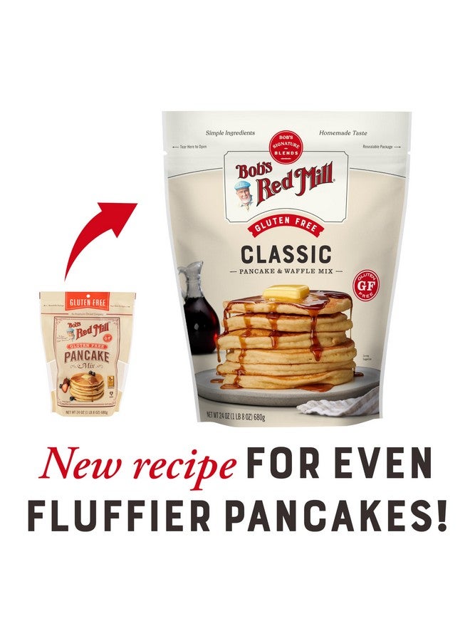 Bob's Red Mill Gluten Free Pancake Mix, 24oz (Pack of 4) - Kosher, Approximately 34 Pancakes per Bag, Packaging May Vary - Image 4