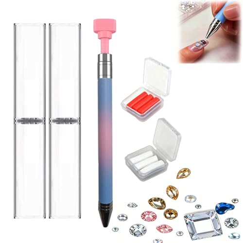 Weesdsio New Automatic Refillable Wax Pen, Diamond Art Painting Pen with Wax Diamond Art Accessories Refillable Wax Pen for Diamonds Arts Nail DIY Craft (Gradient Blue) ﻿ - Image 1