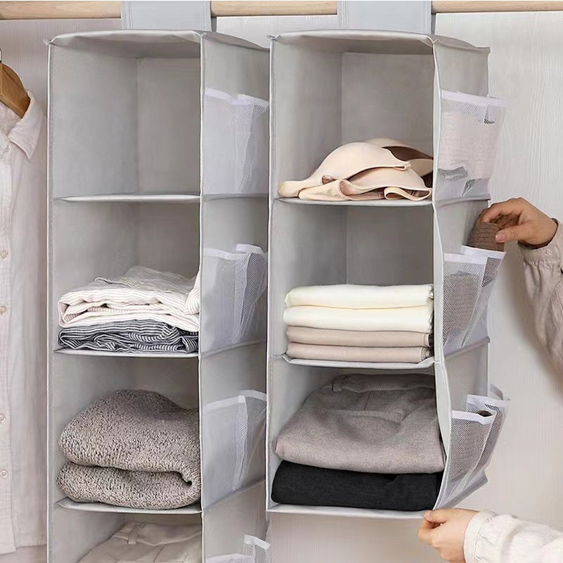 Clothes Storage Plastic Bag Hanging Bag Double-Sided Multifunctional Hanging Wardrobe Bra Bag Finishing Storage Bag - Image 3