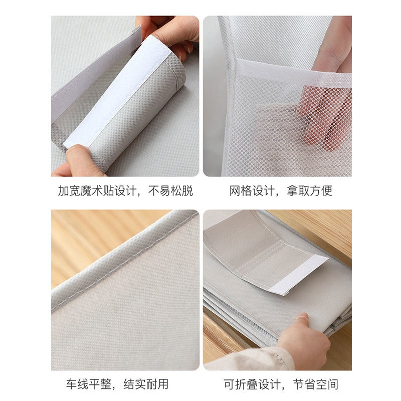 Clothes Storage Plastic Bag Hanging Bag Double-Sided Multifunctional Hanging Wardrobe Bra Bag Finishing Storage Bag - Image 4