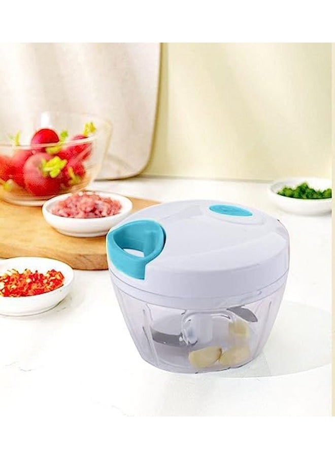 ATM Easy Spin Cutter, Manual Vegetable and Fruit Chopper with Hand-Pull Mechanism  - Image 4