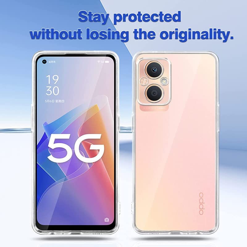 Nishtech غطاء خلفي شفاف هجين ناعم رفيع مضاد للغبار مع حماية الكاميرا لهاتف أوبو F21 برو 4G و F21S برو 4G - Image 2