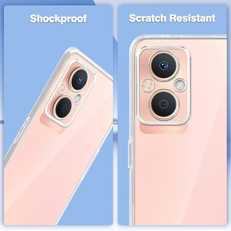 Nishtech غطاء خلفي شفاف هجين ناعم رفيع مضاد للغبار مع حماية الكاميرا لهاتف أوبو F21 برو 4G و F21S برو 4G - Image 3