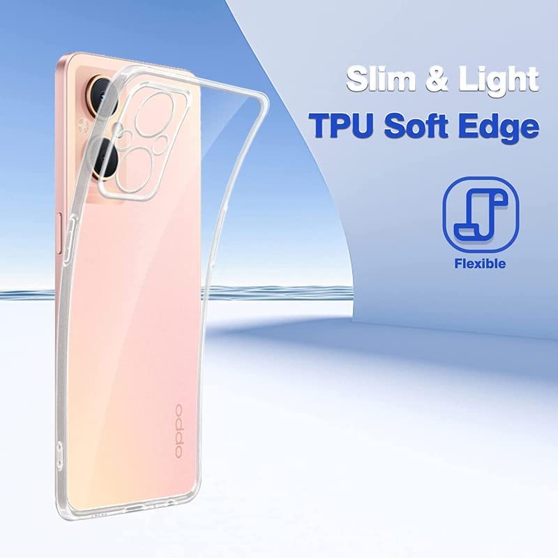 Nishtech غطاء خلفي شفاف هجين ناعم رفيع مضاد للغبار مع حماية الكاميرا لهاتف أوبو F21 برو 4G و F21S برو 4G - Image 4