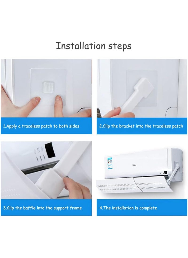 Arabest Air Conditioner Wind Deflector Anti Direct Blowing Wind Deflector Telescopic Universal Wall Mounted Air Conditioner Air Outlet Wind Deflector Artifact  - Image 5