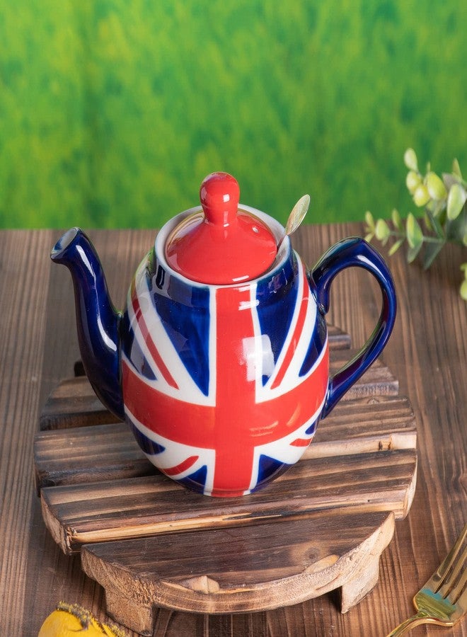 London Pottery Teapot with Infuser,Ceramic,Hand Painted Union Jack Limited Edition, 2 Cup(600ml) - Image 3