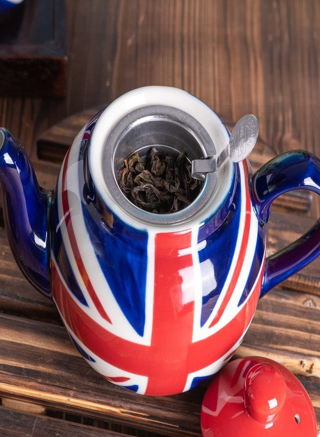 London Pottery Teapot with Infuser,Ceramic,Hand Painted Union Jack Limited Edition, 2 Cup(600ml) - Image 4
