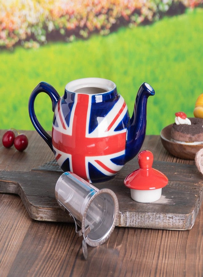 London Pottery Teapot with Infuser,Ceramic,Hand Painted Union Jack Limited Edition, 2 Cup(600ml) - Image 5