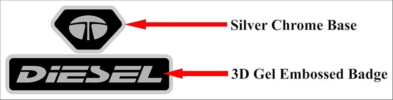 BIG FLAG BFRC 3D Gel Finish Car Fuel Badge - Black - Diesel - Sticker Universal for Specific Brand (FBBDVAR) (Tatta) - Image 4