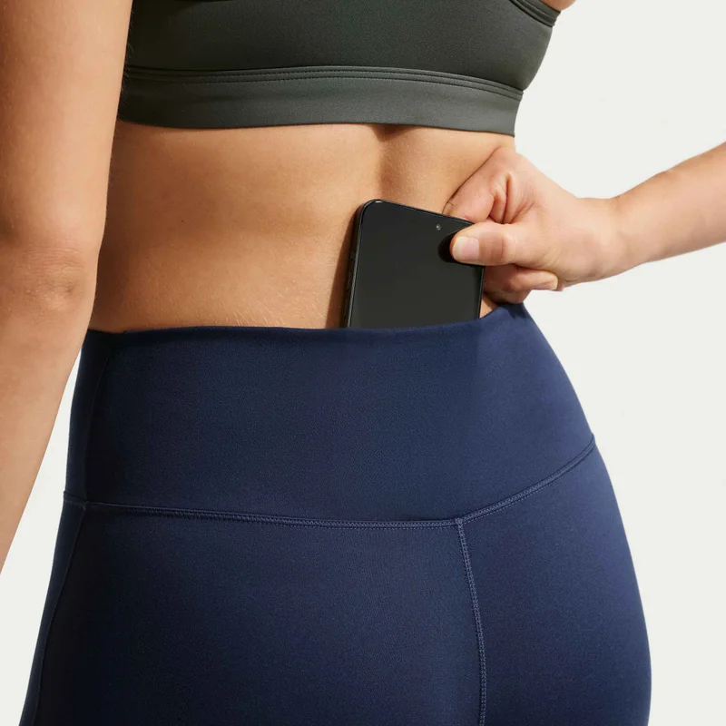 Nike Blue Women's One Dri-FIT Seamless Front Full-Length Training Leggings for Women | Best Price UAE