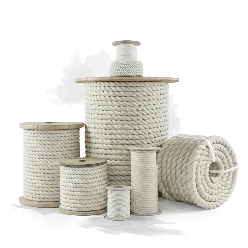Pelican Rope 100% Cotton Twisted Rope, Natural Macrame Cord for Crafts, Pet Toys, Safe for Animals, DIY, Gardening,Indoor/Outdoor, Soft, Durable, Low-Stretch, 1/4" x 10 ft - Image 1