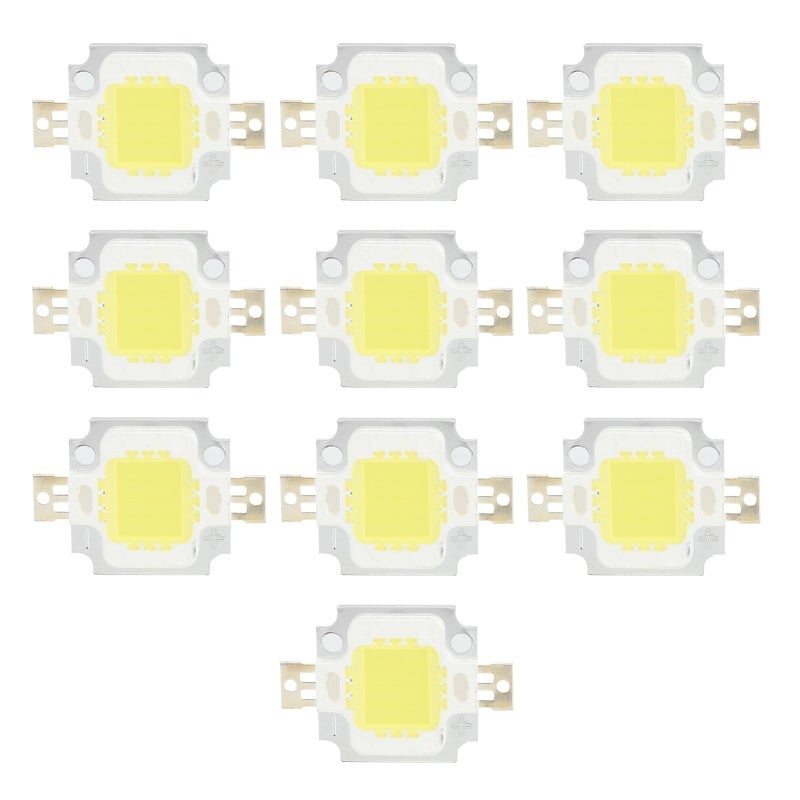 10PCS COB Light Source 10W /6500K Integrated LED Chip 12V/700mA for DIY Lamp Accessories Pure White Light - Image 1