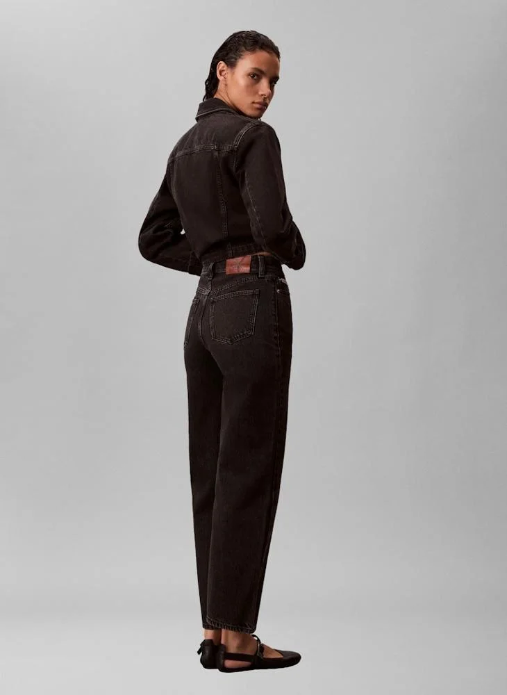Calvin Klein Jeans CK ESSENTIAL BLACK Essential Barrel Jeans for Women | Best Price UAE