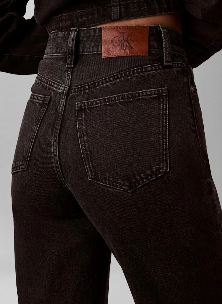 Calvin Klein Jeans CK ESSENTIAL BLACK Essential Barrel Jeans for Women | Best Price UAE