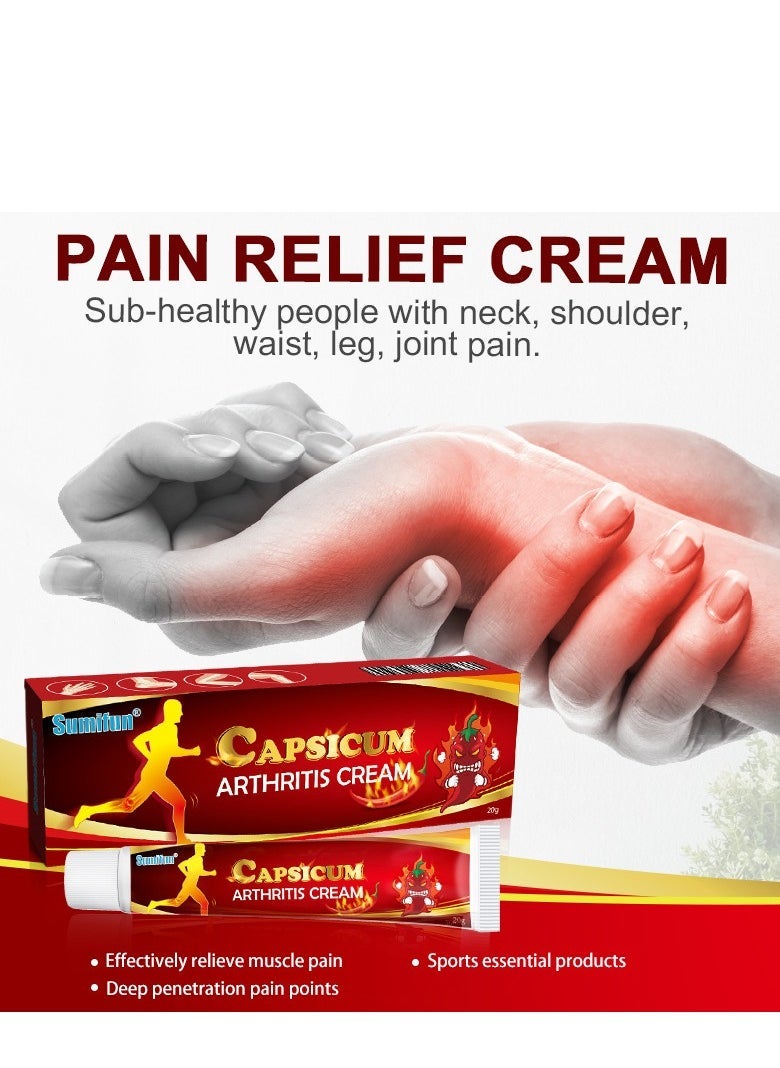 Sumifun Capsicum Arthritis Cream ,Pain Relief Cream Sub-Healthy People With Neck, Shoulder, Waist, Leg, Joint Pain 20ml - Image 2