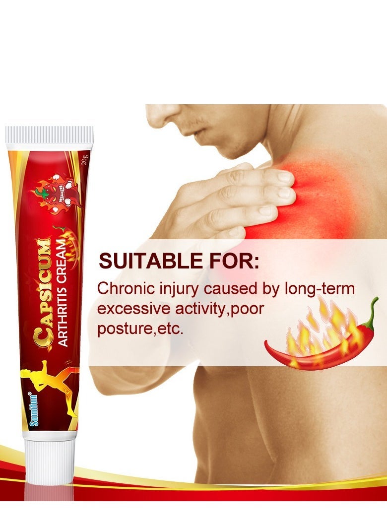 Sumifun Capsicum Arthritis Cream ,Pain Relief Cream Sub-Healthy People With Neck, Shoulder, Waist, Leg, Joint Pain 20ml - Image 4