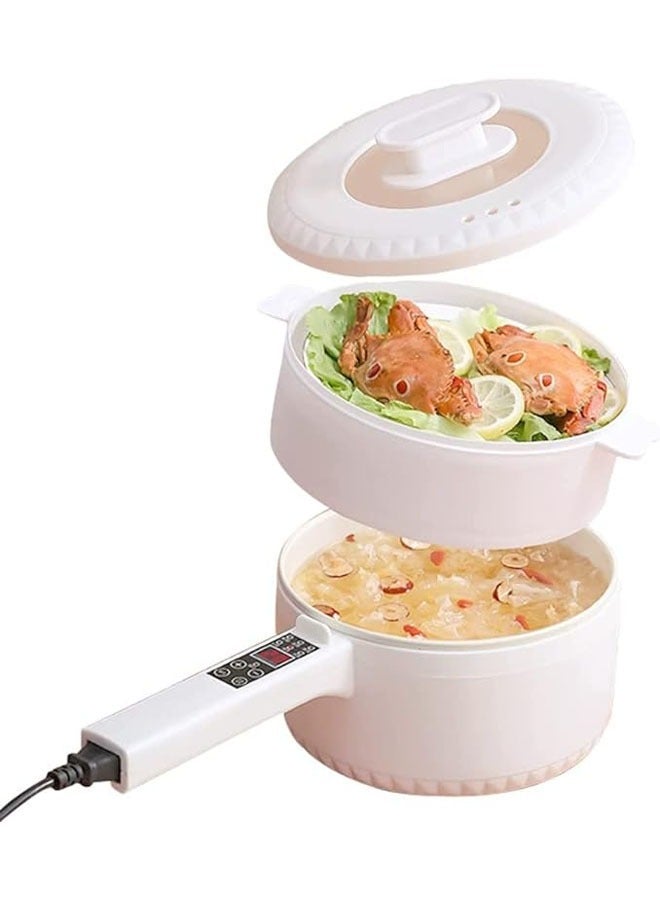 Arabest 2L Electric Cooking Pot Portable Saucepan Multi Function Frying Pan Multicooker With Steamer Home Hot Pot Nonstick Pans - Image 1