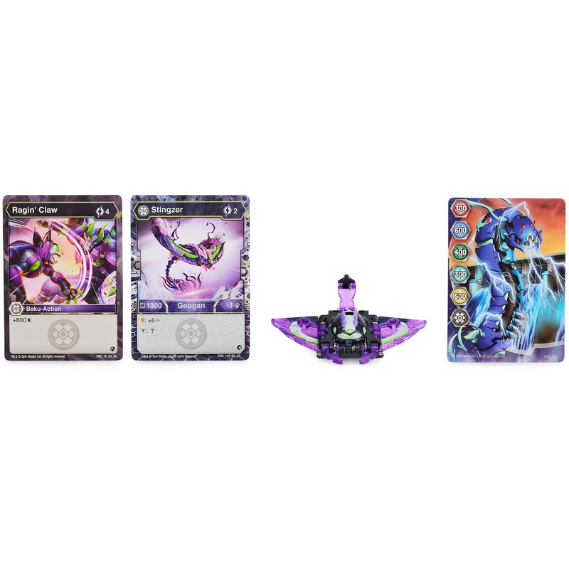Bakugan Geogan, Stingzer, Geogan Rising Collectible Action Figure and Trading Cards - Image 2