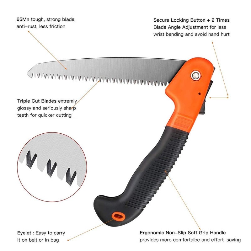 Boniry Heavy Duty Plant Cutter - Outdoor Hacksaws, 18 cm Steel Blade, Folding Saw for Patio Repair & Travel Camps - Image 3