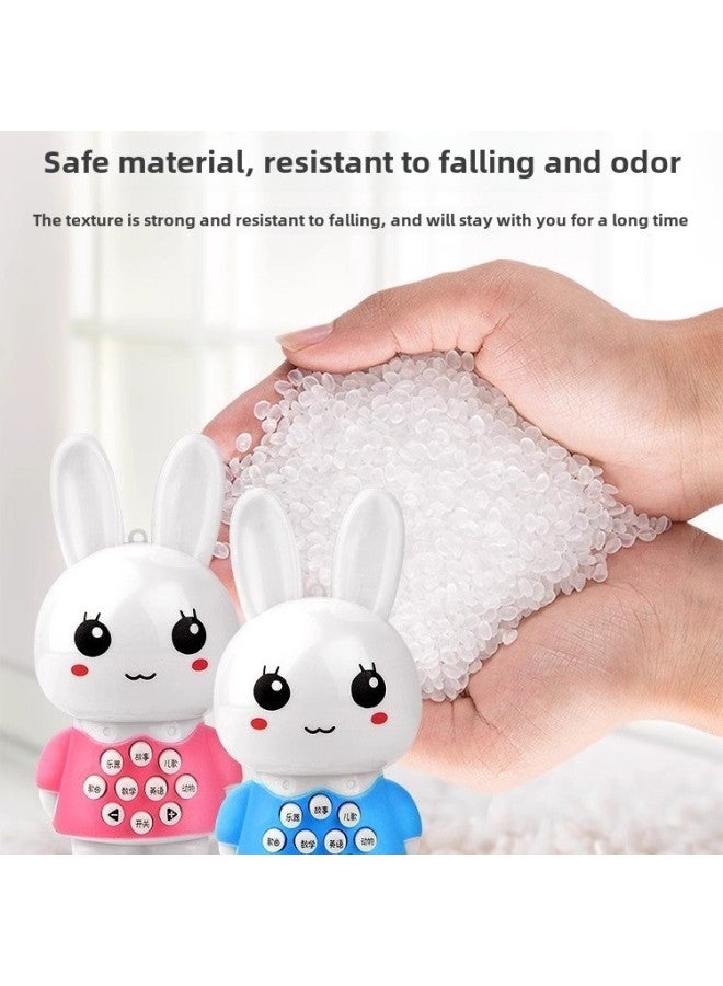 Baby Children Music Player Baby Rabbit Story Machine Small Portable Toddler Toy Early Education Machine 2-6 Years Old-Memory Capacity:Tumbler Early Story Machine 【soft Glue Can Bite】 Battery Model - 【pink Comes With Battery】 - Image 2