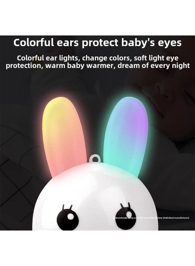 Baby Children Music Player Baby Rabbit Story Machine Small Portable Toddler Toy Early Education Machine 2-6 Years Old-Memory Capacity:Tumbler Early Story Machine 【soft Glue Can Bite】 Battery Model - 【pink Comes With Battery】 - Image 3