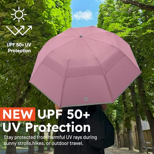 Weatherman - Folds of Honor - Premium Collapsible Travel Umbrella - Windproof, Compact, Easy Auto Open - Resists Up to 55 MPH Winds - Perfect for Celebrations (FOH Blue 2025) - Image 3