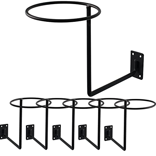 MiDube 6 Packs Helmet and Hat Wall Mount Holder - Motorcycle Helmet Stand, Black Hangers for Caps, Ball Holder, Wig Display - Image 1